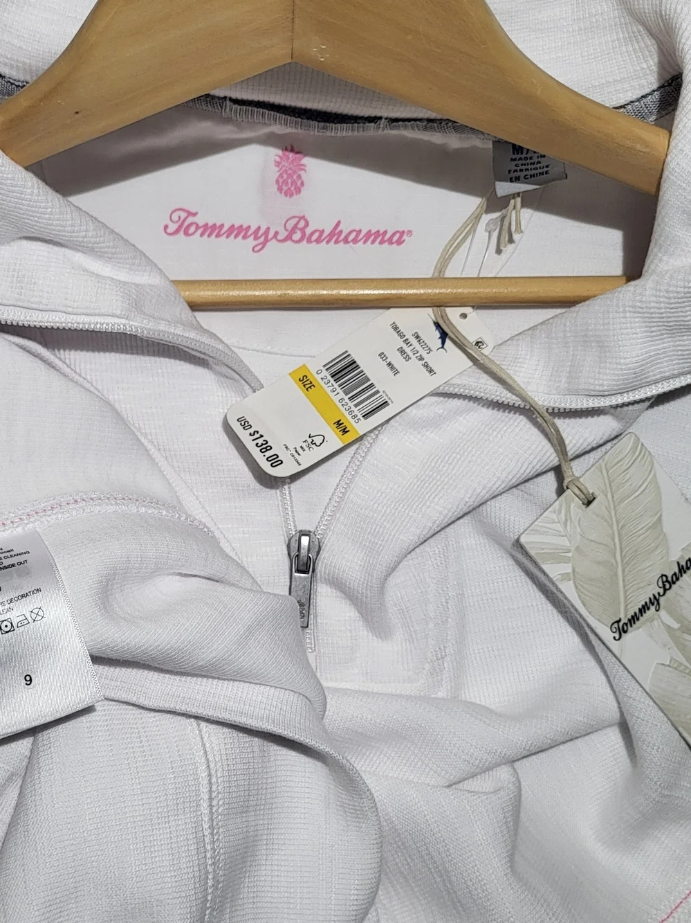 Tommy Bahama NWT Women's White Collared Beach Dress